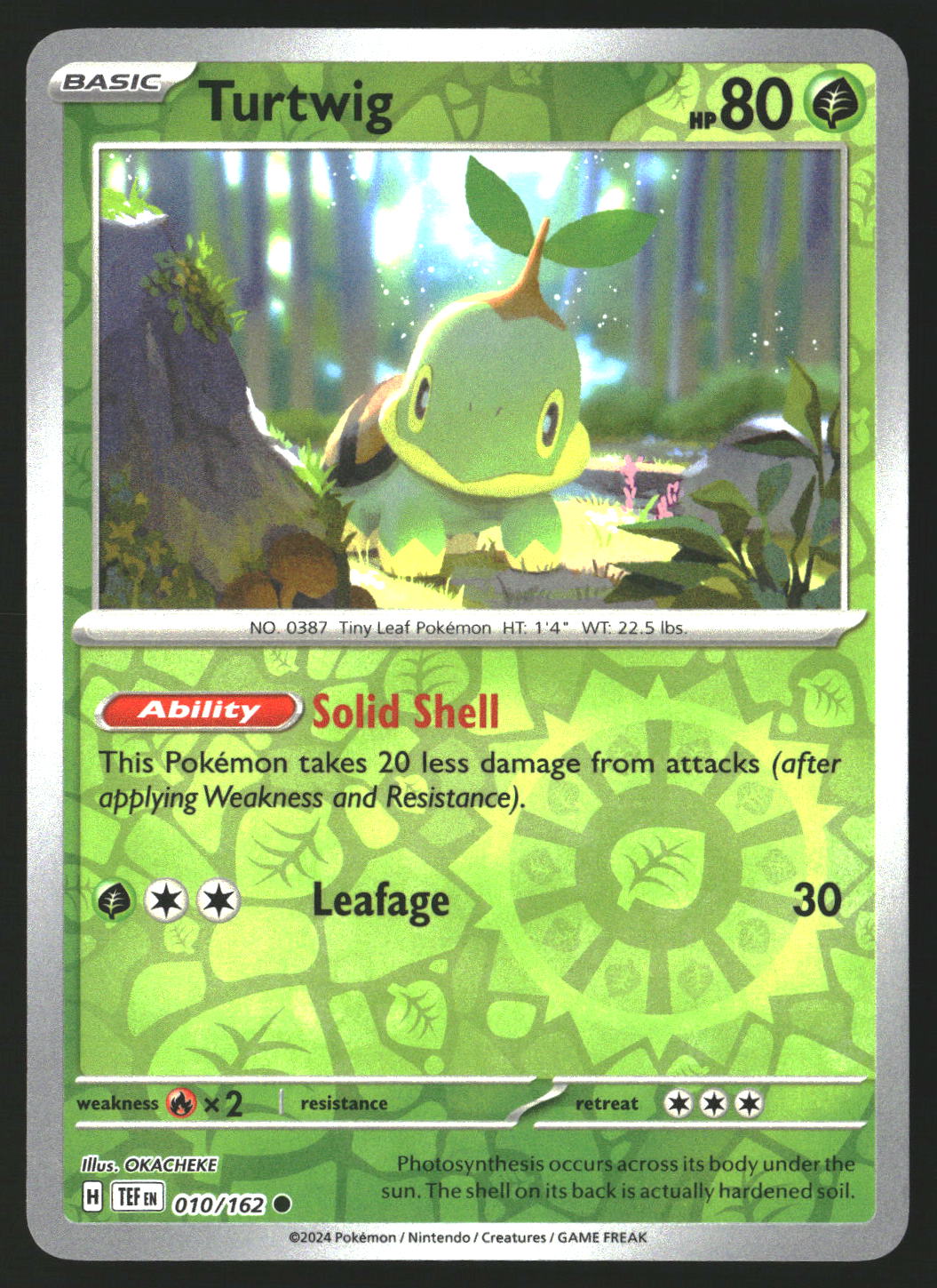 Turtwig #010/162 Common,Reverse Holo SV05: Temporal Forces