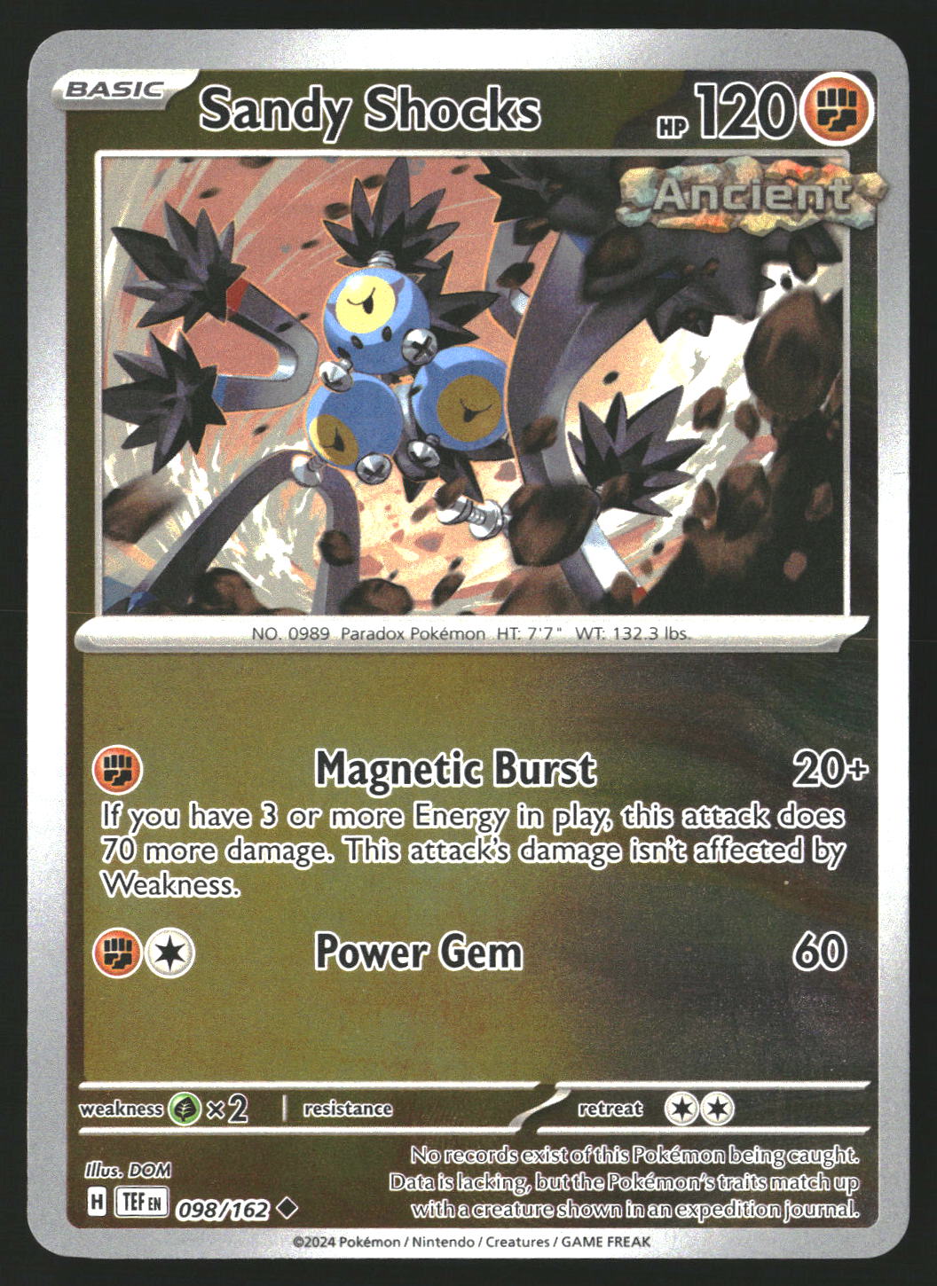 Sandy Shocks #098/162 Uncommon,Reverse Holo SV05: Temporal Forces