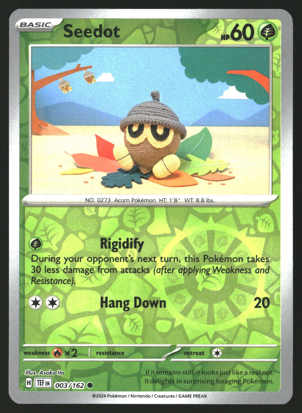 Seedot #003/162 Common,Reverse Holo SV05: Temporal Forces
