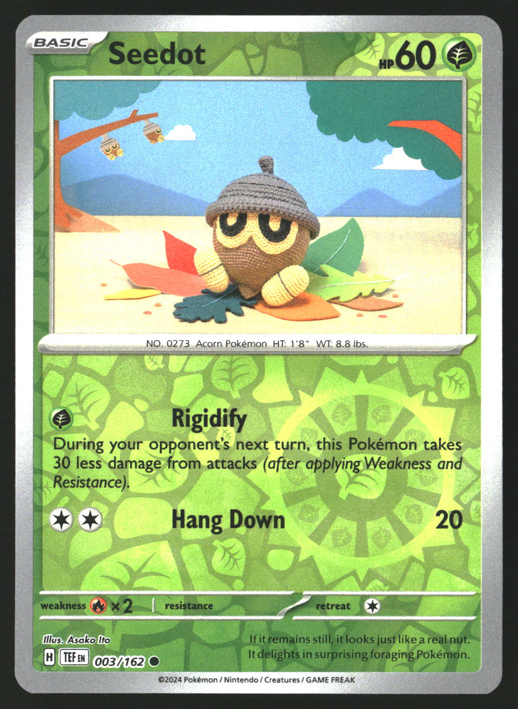 Seedot #003/162 Common,Reverse Holo SV05: Temporal Forces