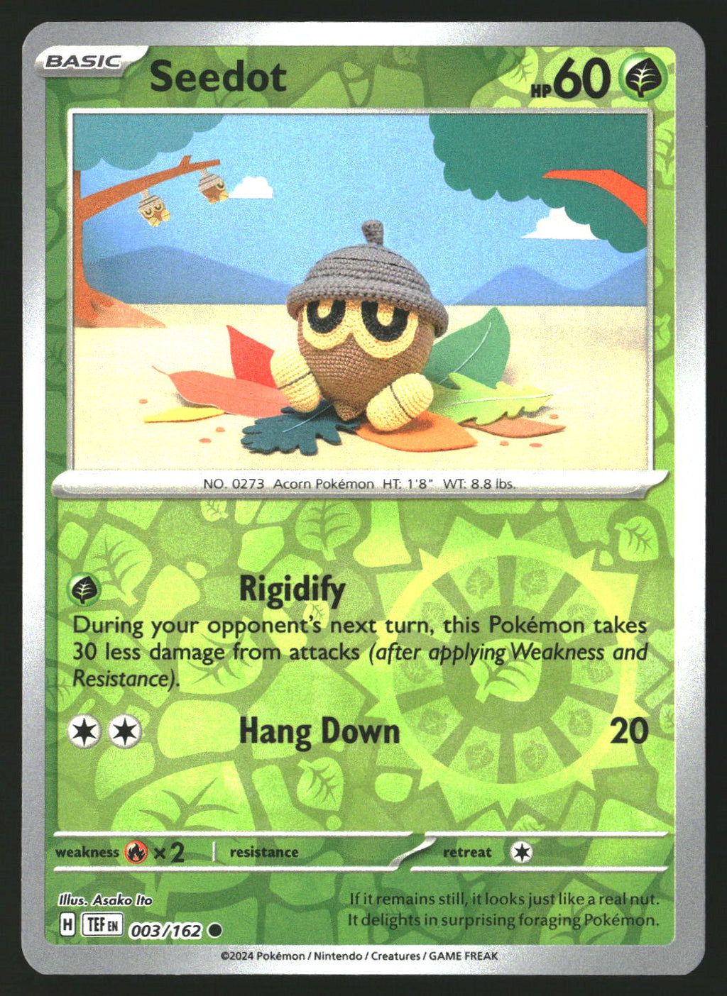 Seedot #003/162 Common,Reverse Holo SV05: Temporal Forces