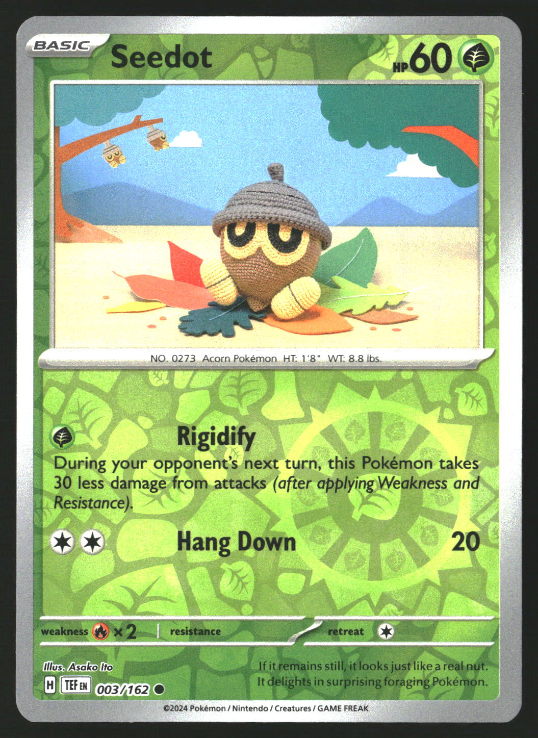 Seedot #003/162 Common,Reverse Holo SV05: Temporal Forces