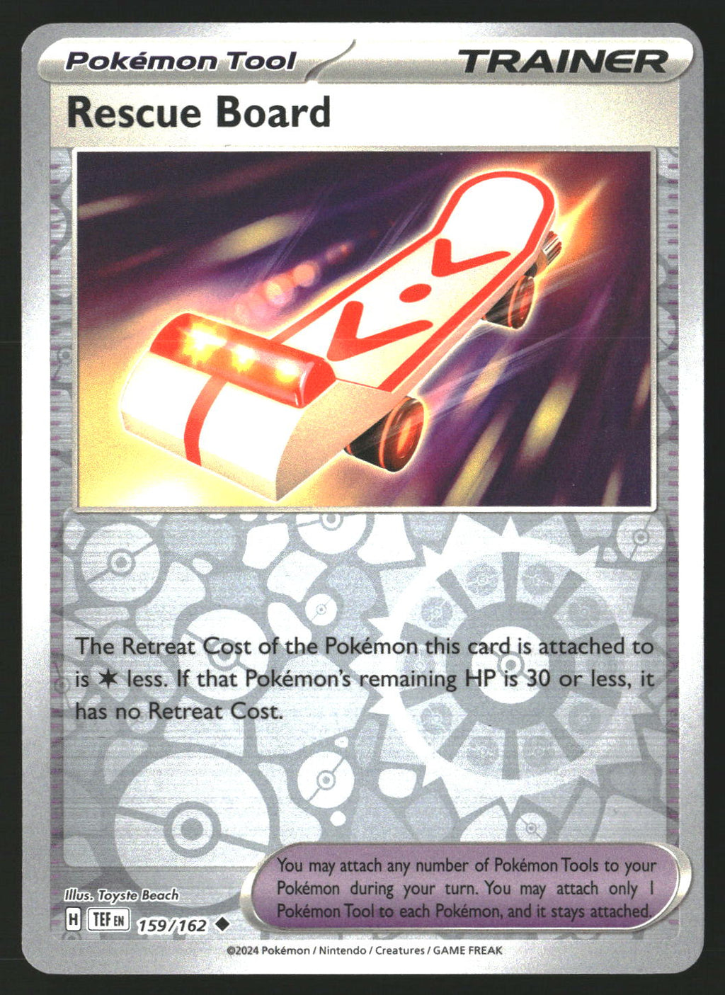 Rescue Board #159/162 Uncommon,Reverse Holo SV05: Temporal Forces