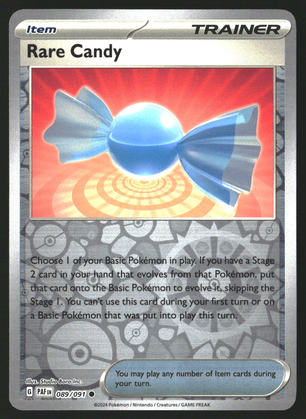 Rare Candy #089/091 Common,Reverse Holo SV: Paldean Fates