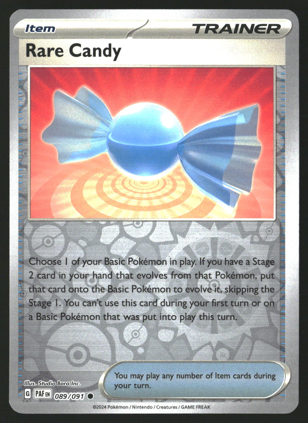 Rare Candy #089/091 Common,Reverse Holo SV: Paldean Fates