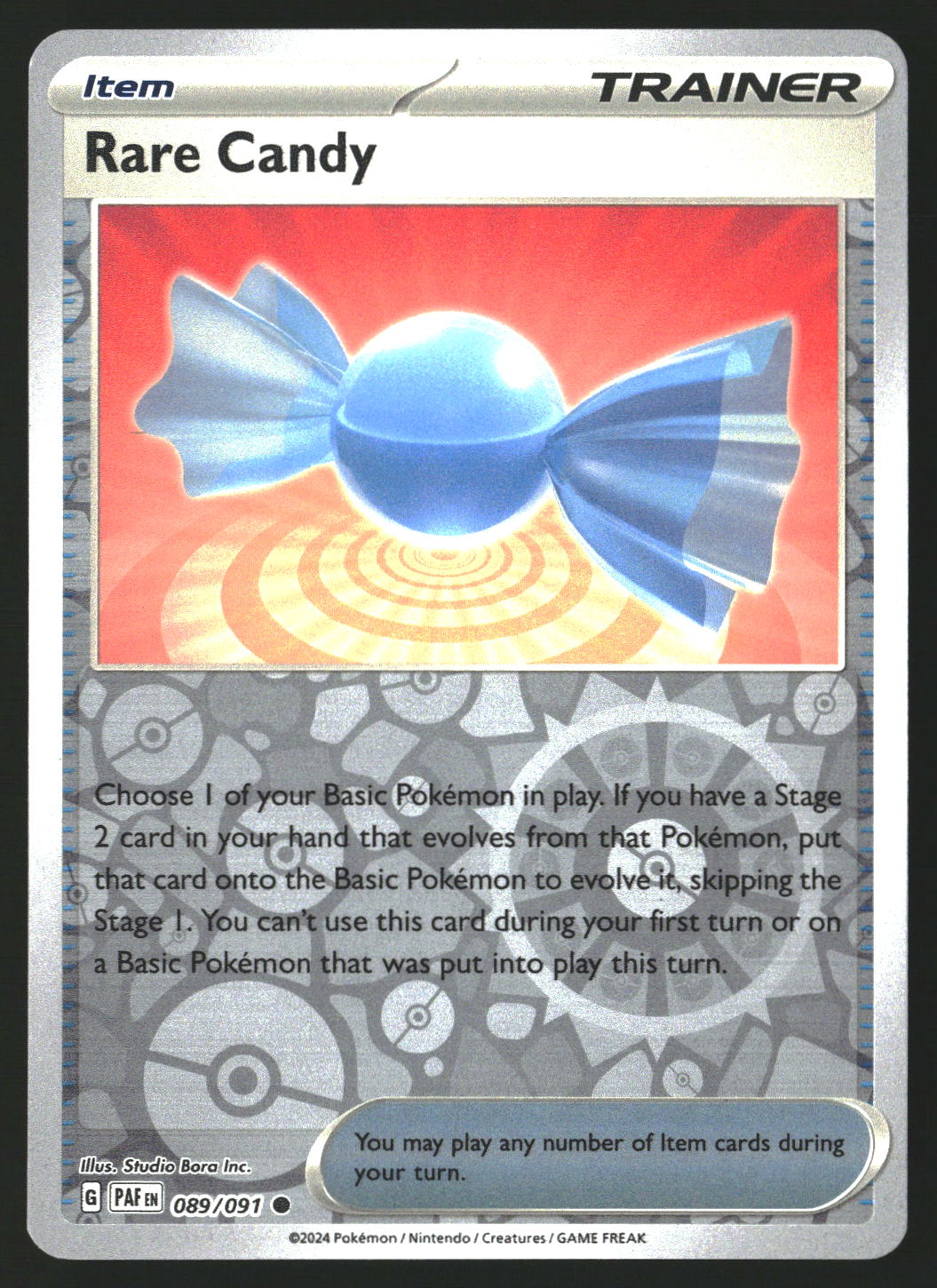 Rare Candy #089/091 Common,Reverse Holo SV: Paldean Fates