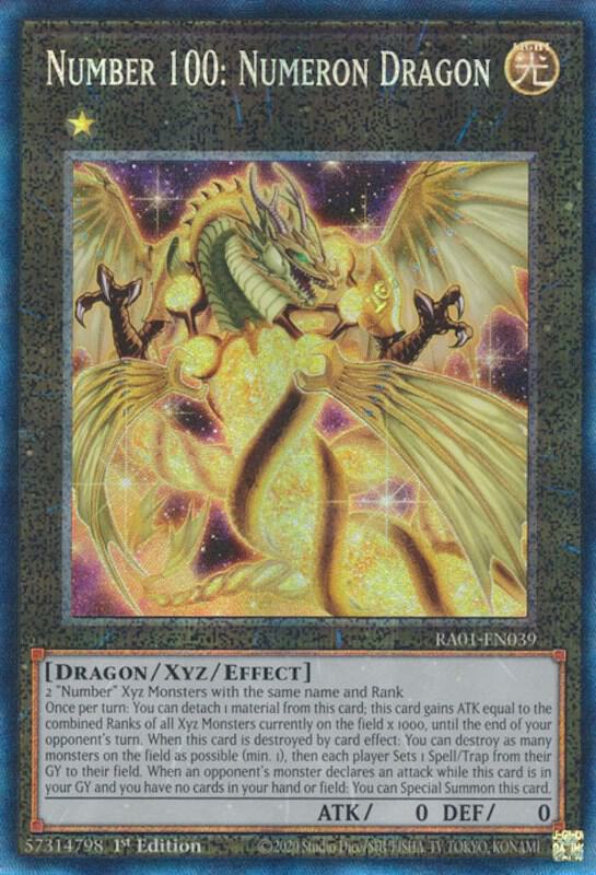 Number 100 Numeron Dragon PCR RA01-EN039 (25th Anniversary Rarity Collection)  - 1st Edition