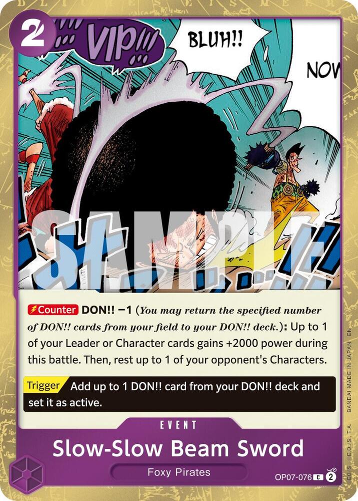 Slow-Slow Beam Sword OP07-076 (Premium Booster -The Best- Vol. 2)  - Pirate Foil