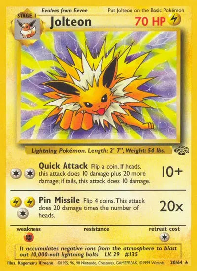 Jolteon - Rare - 20/64 MP