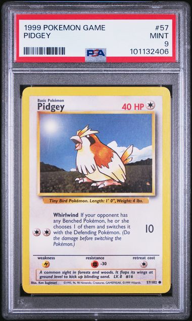 1999 POKEMON GAME #57 PIDGEY PSA 9