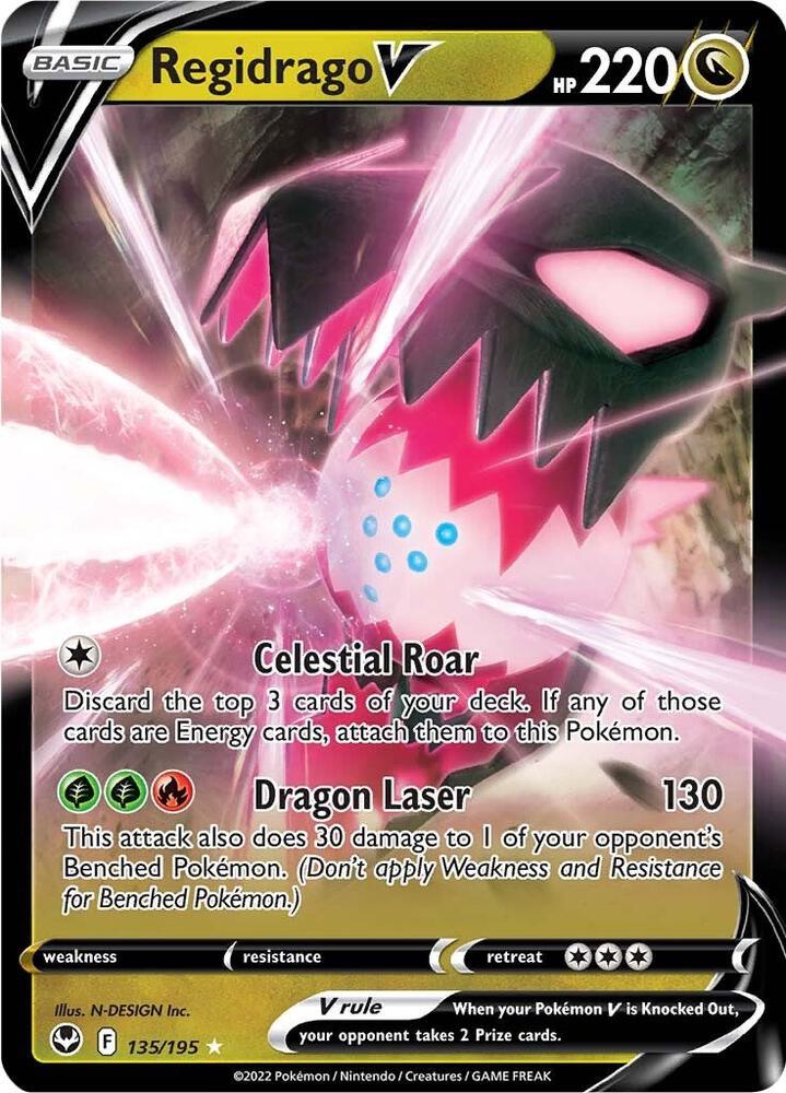 Regidrago V 135/195 (SWSH12: Silver Tempest)  - Holofoil
