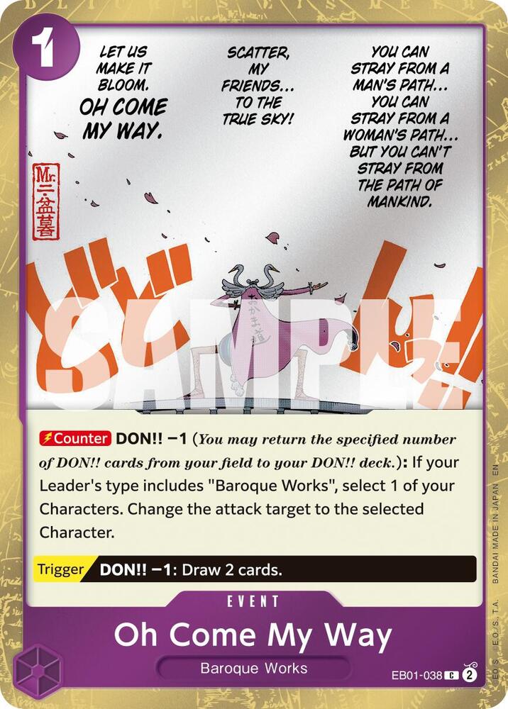 Oh Come My Way EB01-038 (Premium Booster -The Best- Vol. 2)  - Pirate Foil