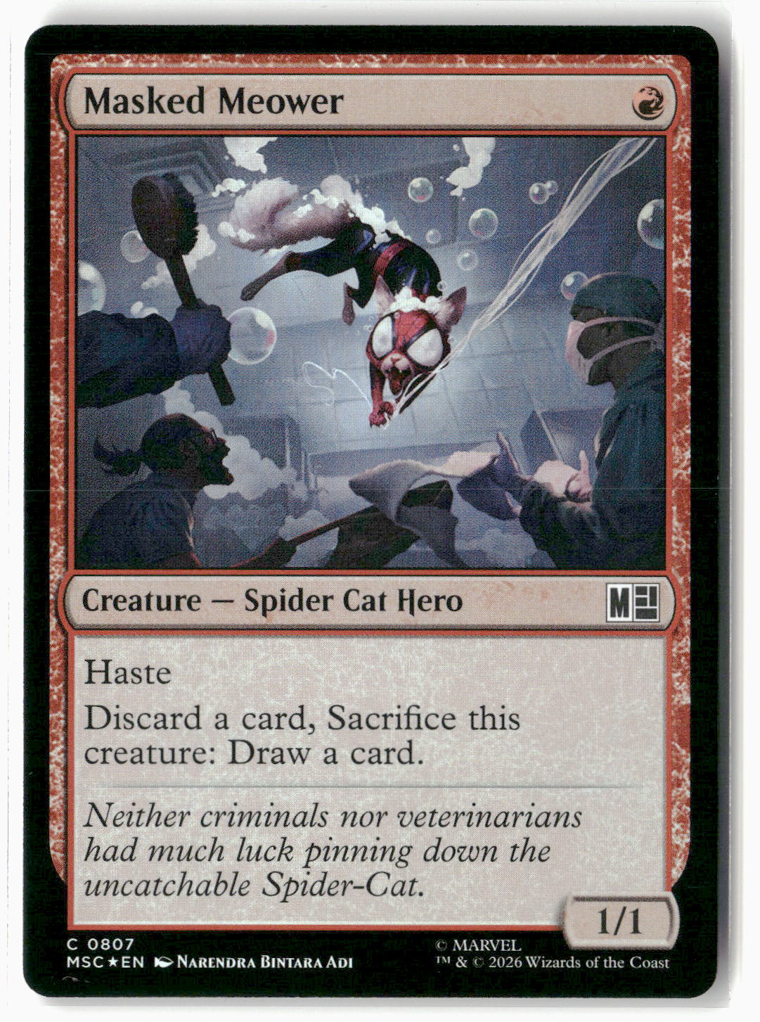 Masked Meower #807 Common Commander: Marvel Super Heroes