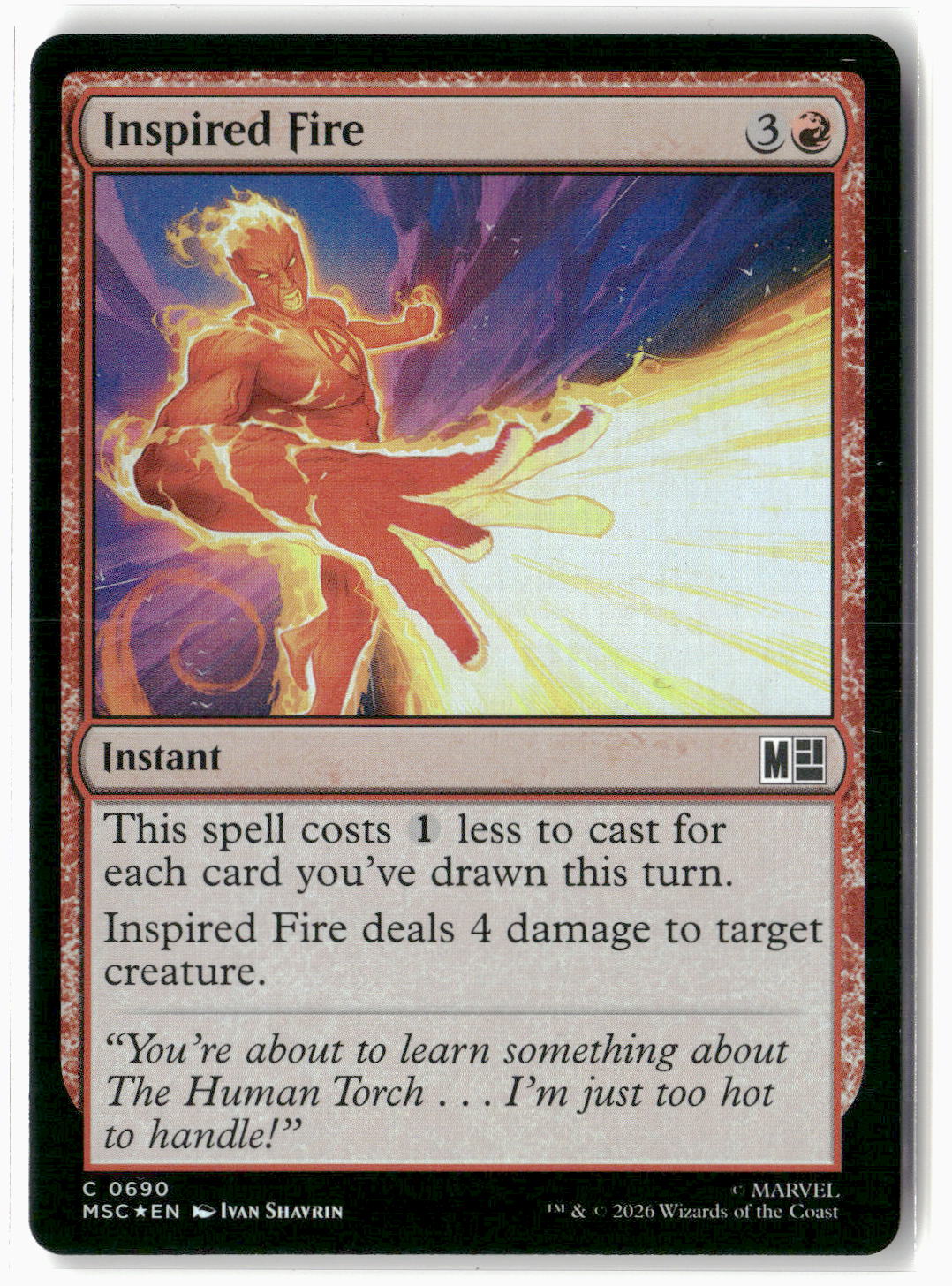 Inspired Fire #690 Common Commander: Marvel Super Heroes