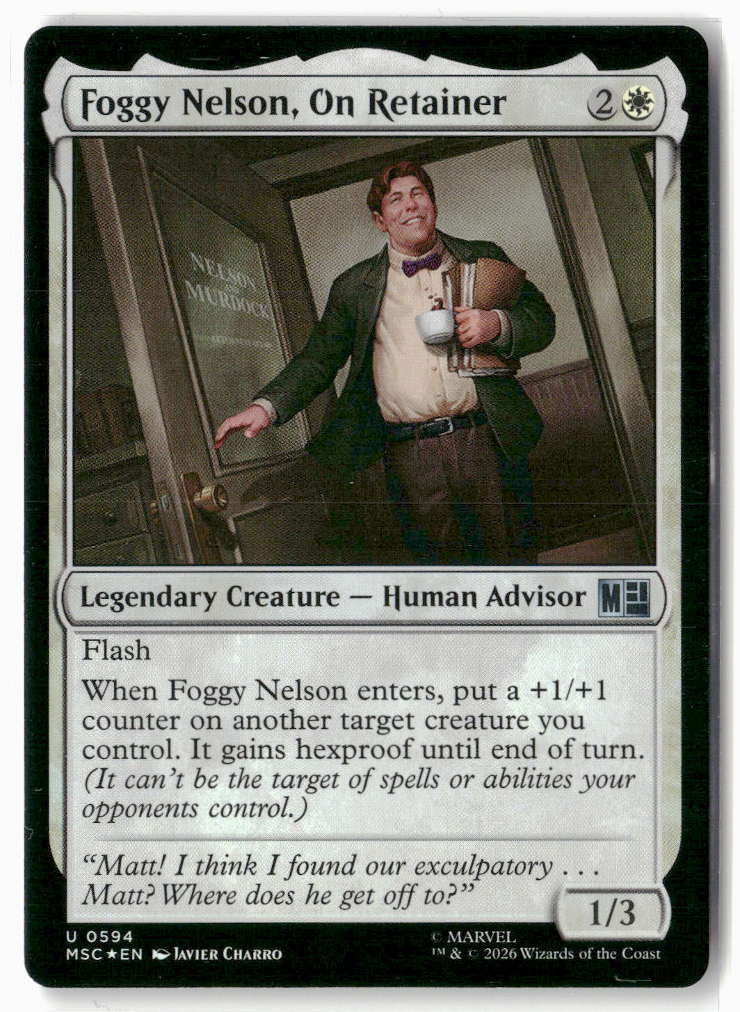 Foggy Nelson, On Retainer #594 Uncommon Commander: Marvel Super Heroes