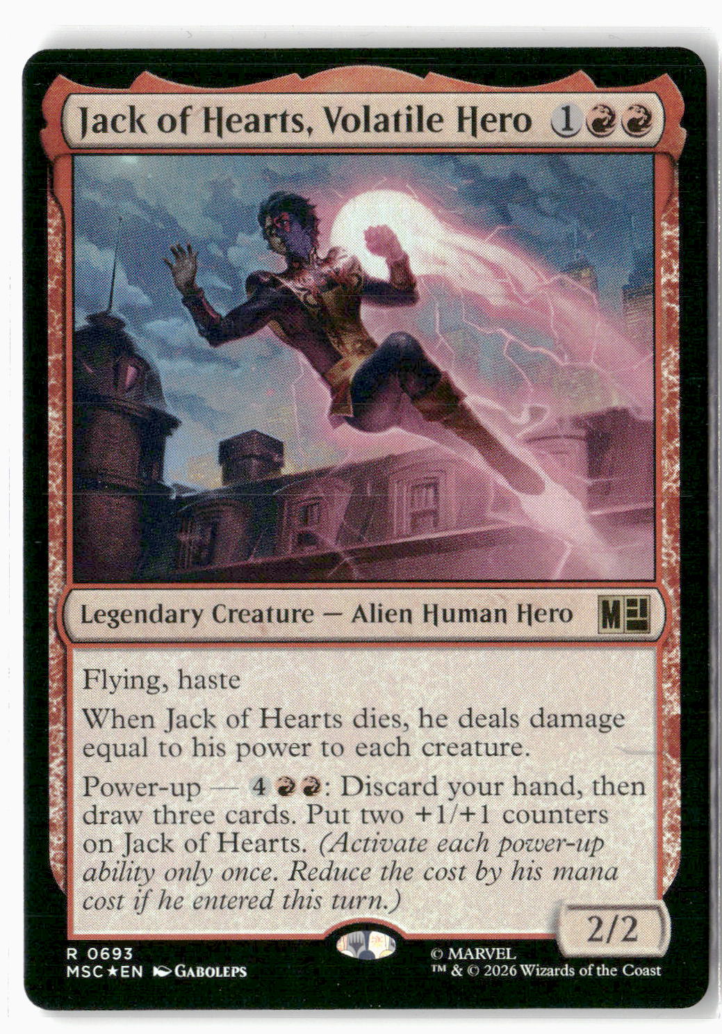 Jack of Hearts, Volatile Hero #693 Rare Commander: Marvel Super Heroes