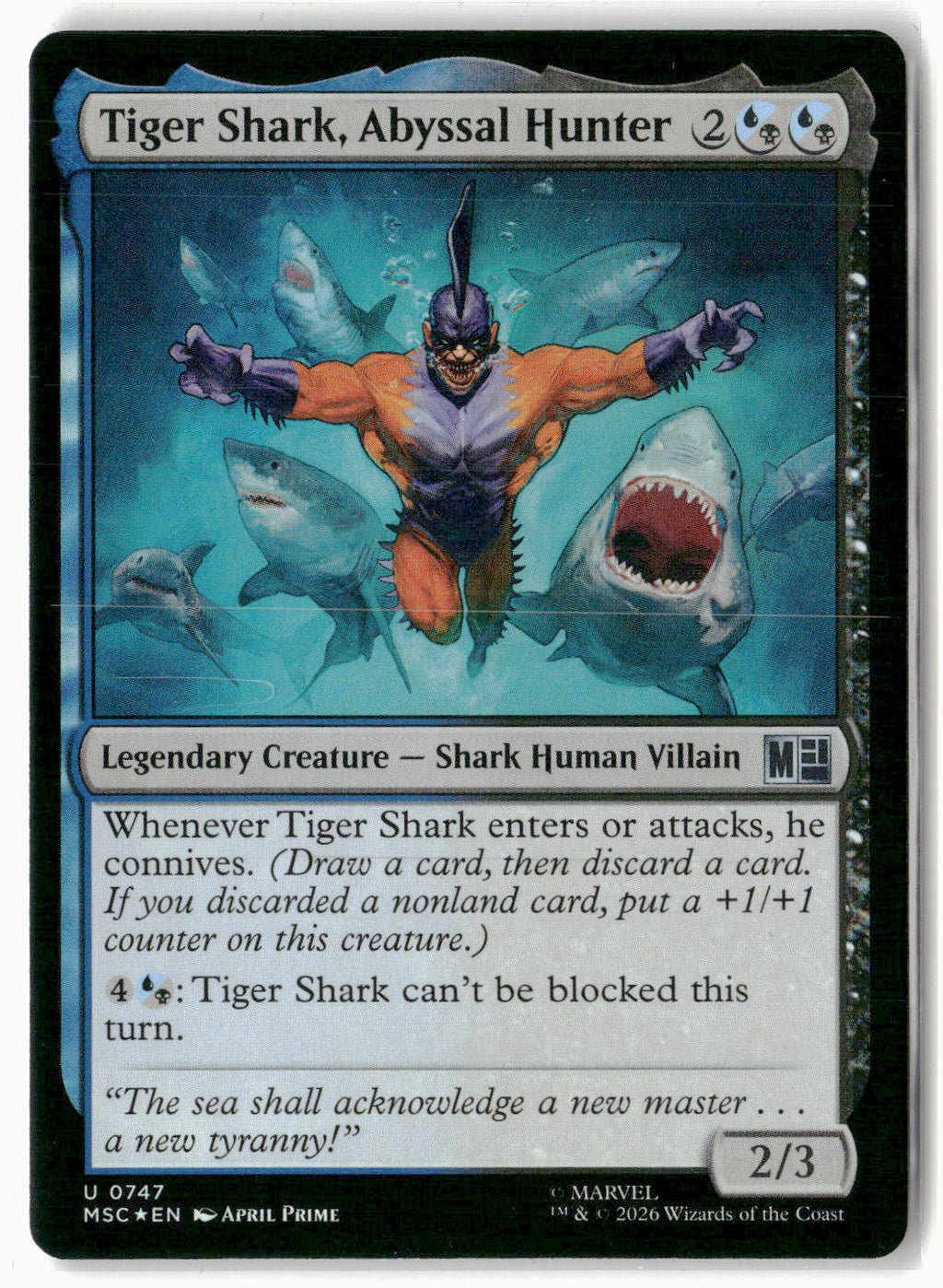 Tiger Shark, Abyssal Hunter #747 Uncommon Commander: Marvel Super Heroes