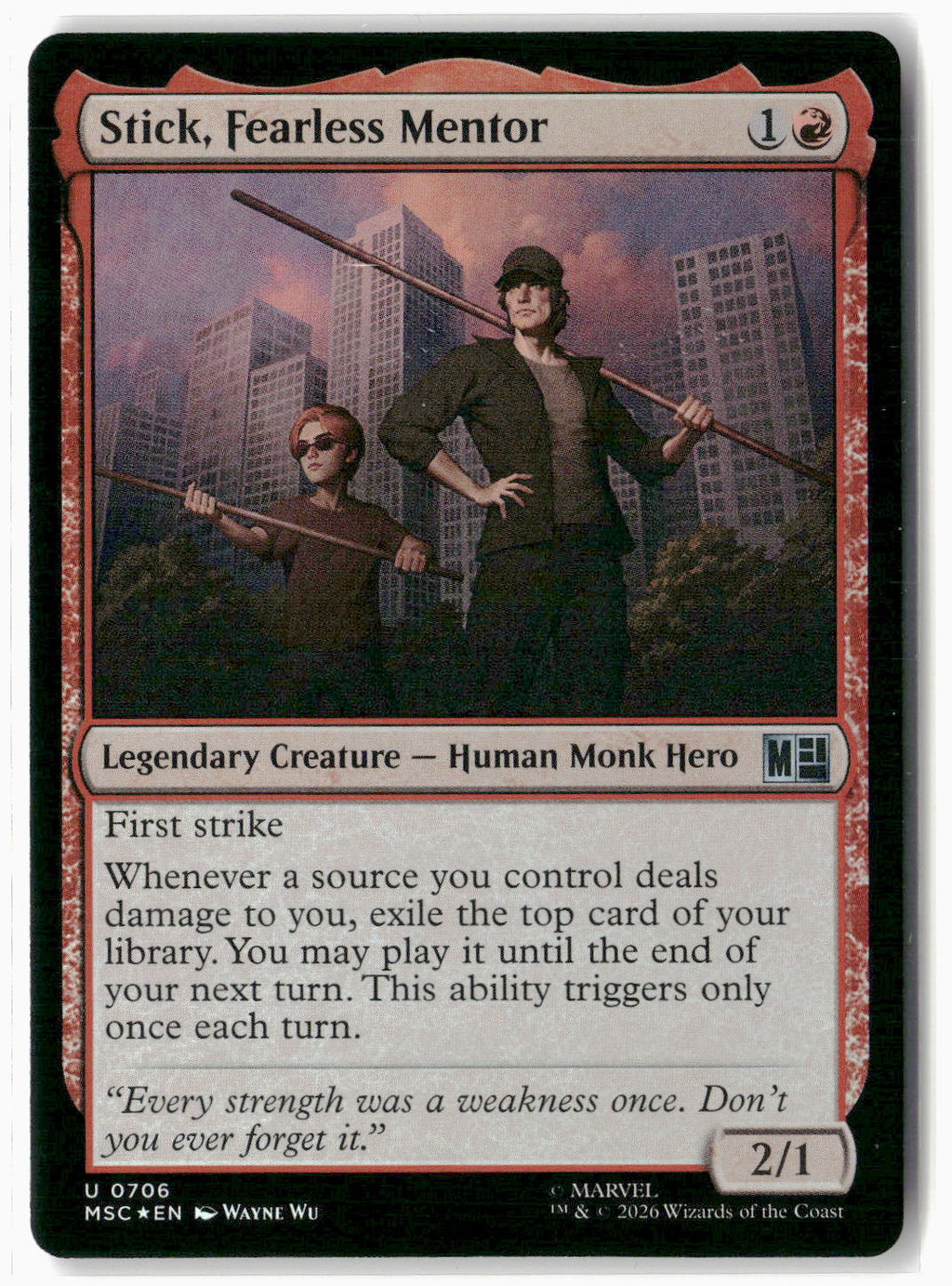 Stick, Fearless Mentor #706 Uncommon Commander: Marvel Super Heroes