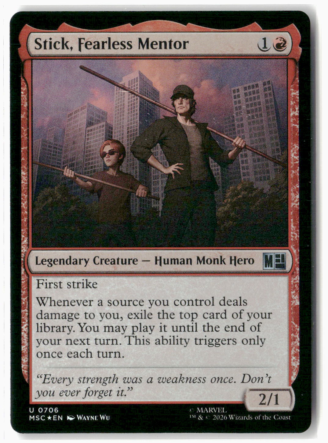 Stick, Fearless Mentor #706 Uncommon Commander: Marvel Super Heroes