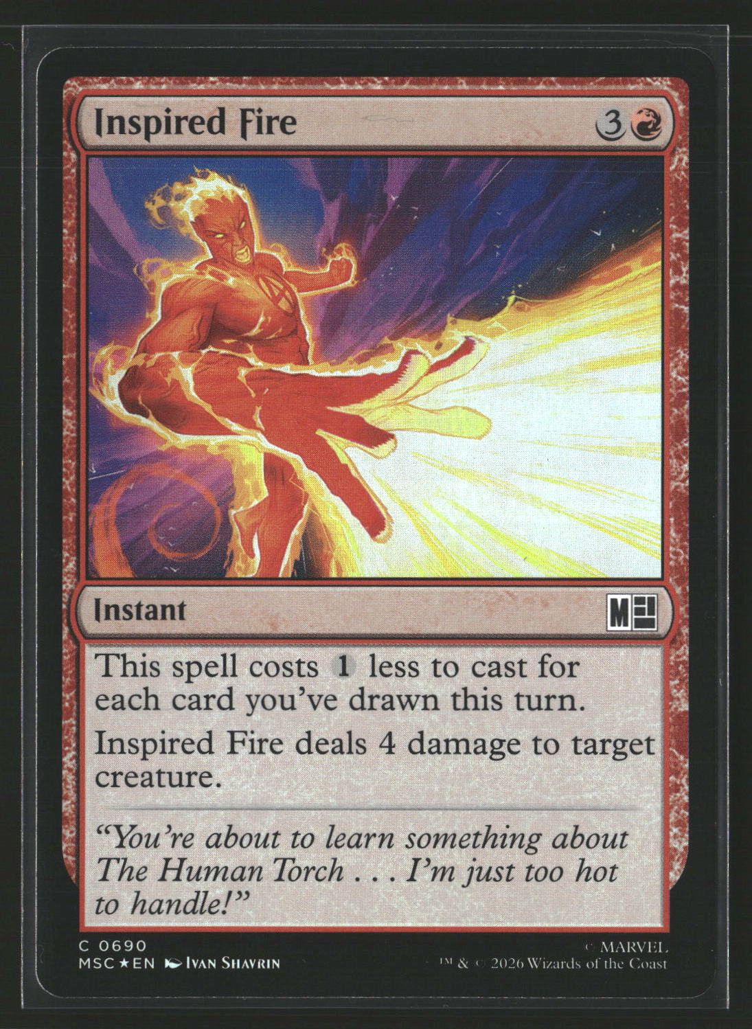 Commander: Marvel Super Heroes Inspired Fire