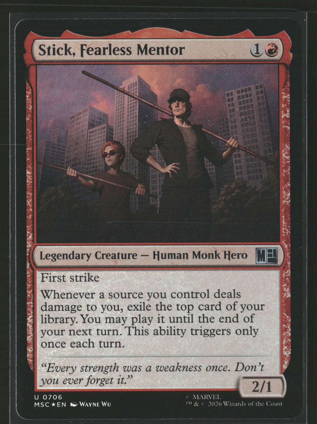 Commander: Marvel Super Heroes Stick, Fearless Mentor