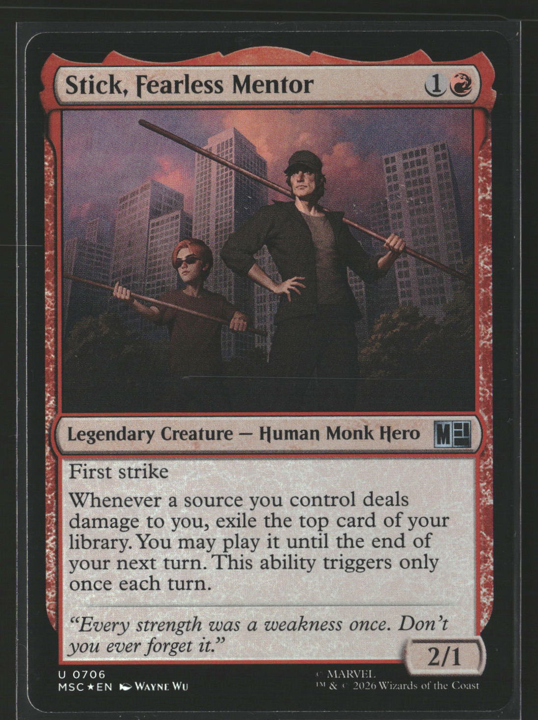Commander: Marvel Super Heroes Stick, Fearless Mentor