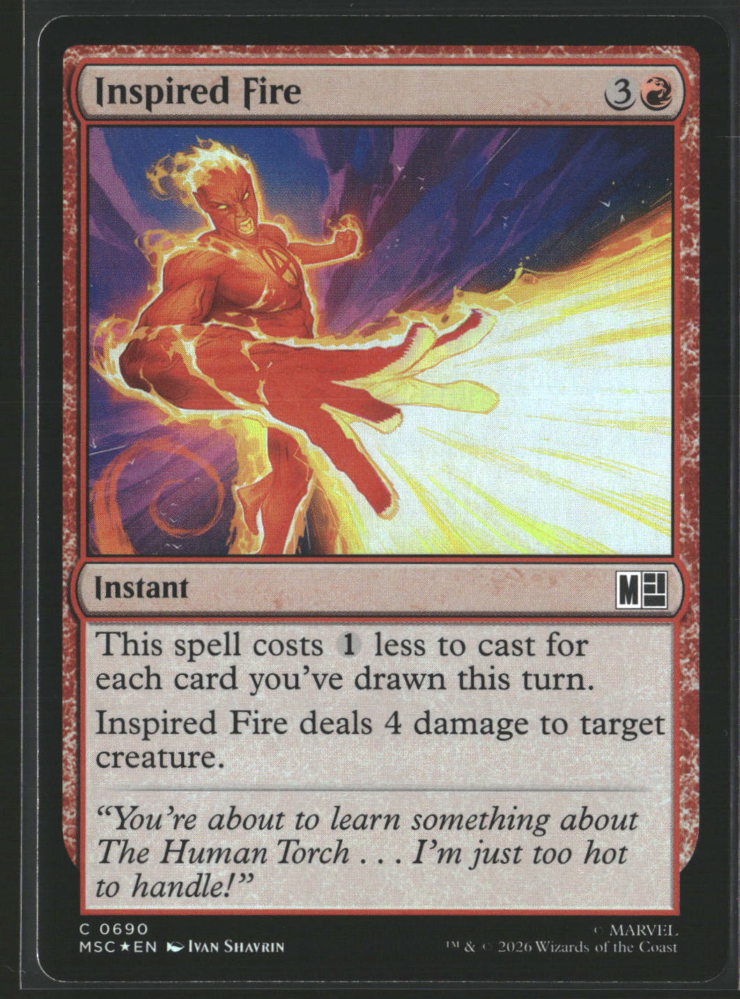 Commander: Marvel Super Heroes Inspired Fire
