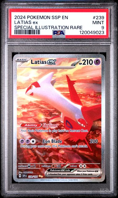 Latias Ex 239/191 - Surging Sparks Special Illustration Rare PSA 9