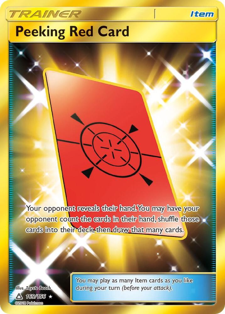 Peeking Red Card 169/156 (SM - Ultra Prism)  - Holofoil