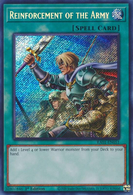 Reinforcement of the Army Secret Rare RA01-EN051 (25th Anniversary Rarity Collection)  - 1st Edition