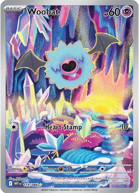 Woobat 119/086 (SV: White Flare)  - Holofoil