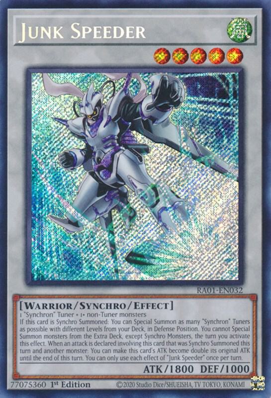 Junk Speeder Secret Rare RA01-EN032 (25th Anniversary Rarity Collection)  - 1st Edition
