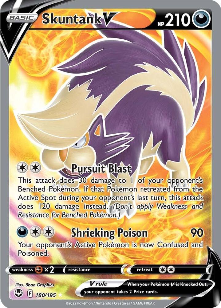 Skuntank V 180/195 (SWSH12: Silver Tempest)  - Holofoil