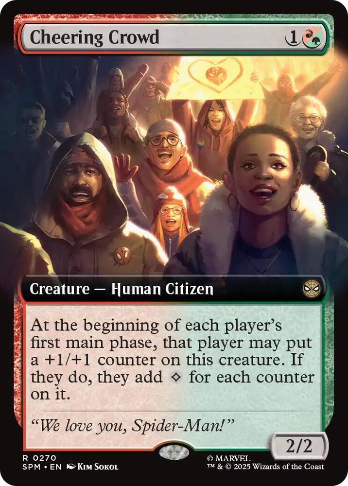 Cheering Crowd 270/198 (Marvel's Spider-Man)  - Extended Art Foil