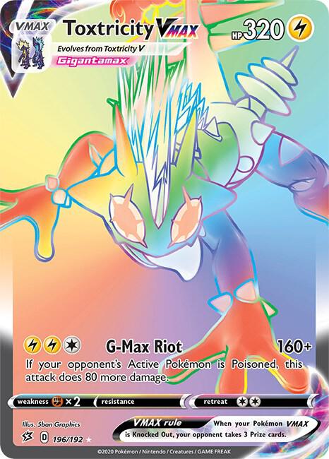 Toxtricity VMAX Secret 196/192 (SWSH02: Rebel Clash)  - Holofoil