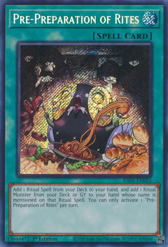 Pre Preparation of Rites Secret Rare RA01-EN055 (25th Anniversary Rarity Collection)  - 1st Edition
