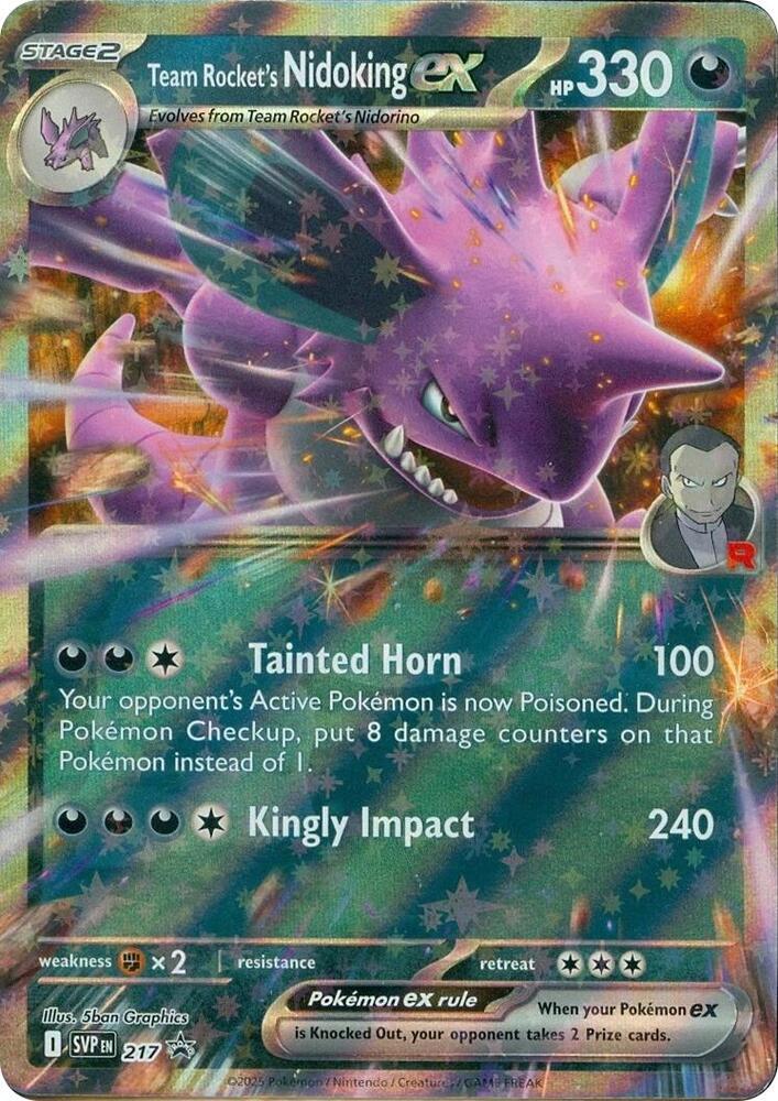 Team Rocket's Nidoking ex 217 (SV: Scarlet & Violet Promo Cards)  - Holofoil