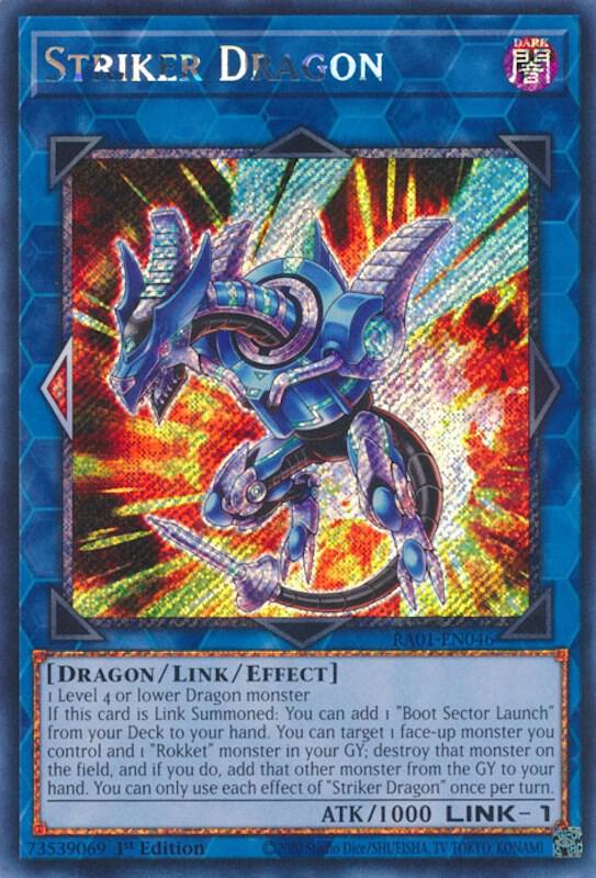 Striker Dragon Platinum Secret Rare RA01-EN046 (25th Anniversary Rarity Collection)  - 1st Edition