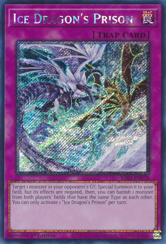 Ice Dragons Prison Platinum Secret Rare RA01-EN078 (25th Anniversary Rarity Collection)  - 1st Edition