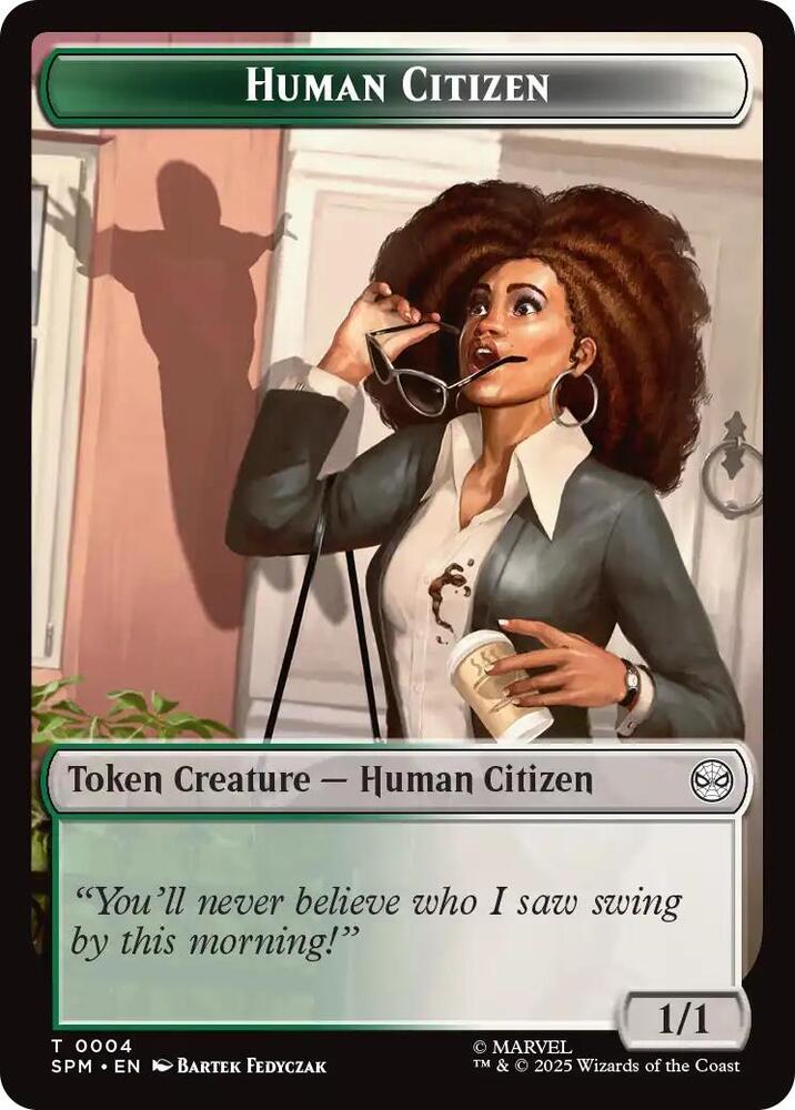 Human Citizen Treasure Double Sided Token 4 // 7 (Marvel's Spider-Man)  - Foil