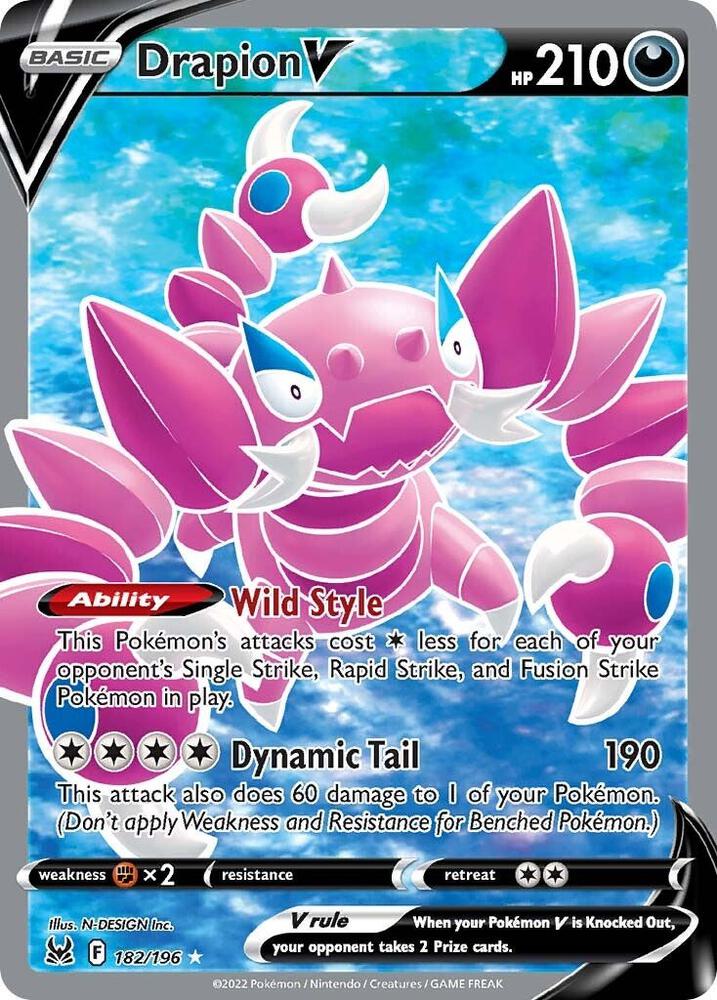 Drapion V 182/196 (SWSH11: Lost Origin)  - Holofoil