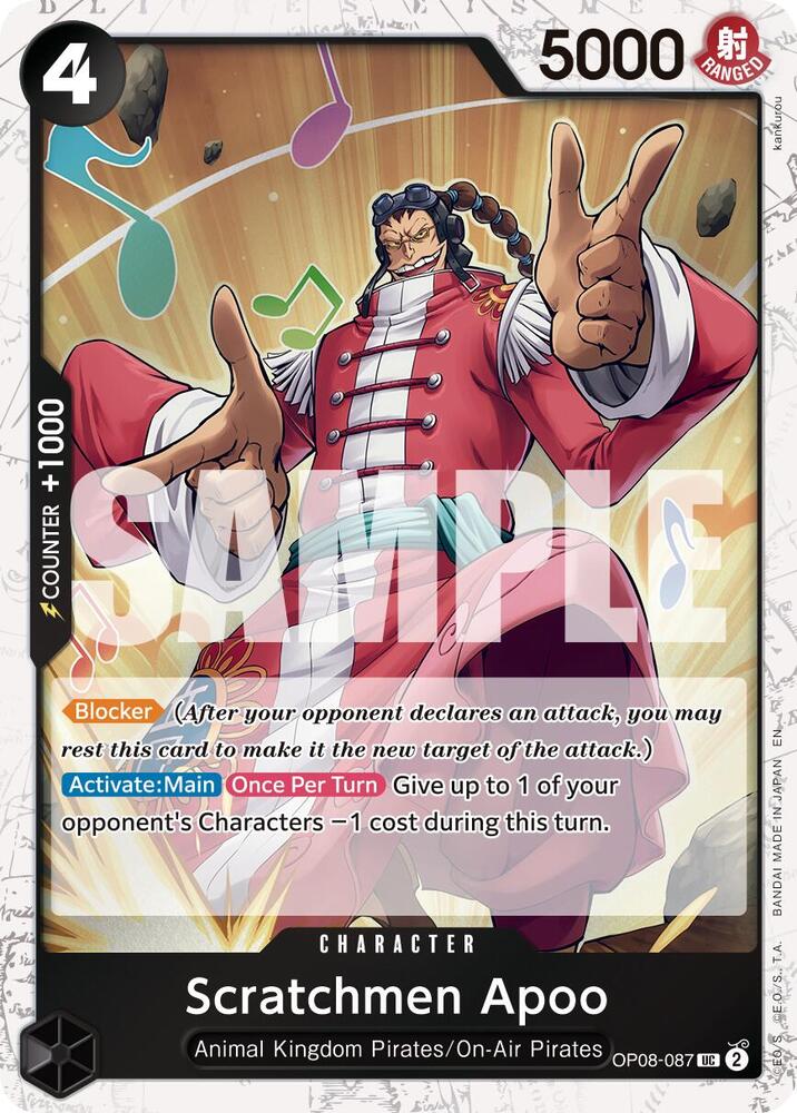 Scratchmen Apoo OP08-087 (Premium Booster -The Best- Vol. 2)  - Pirate Foil
