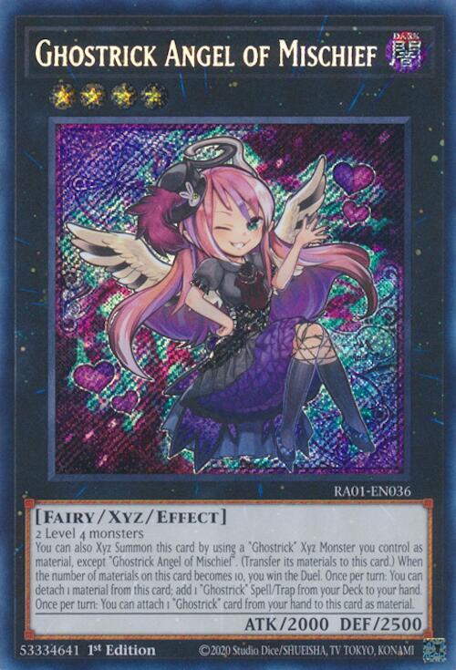 Ghostrick Angel of Mischief Secret Rare RA01-EN036 (25th Anniversary Rarity Collection)  - 1st Edition