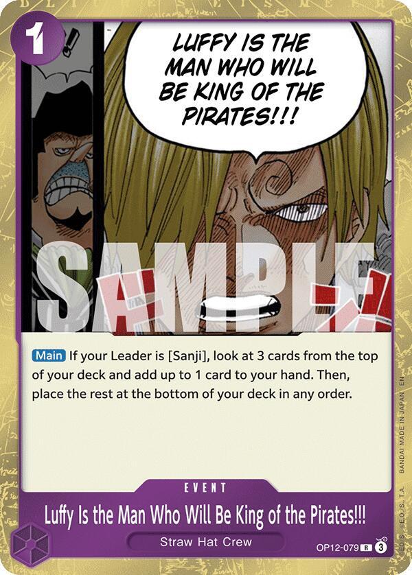 Luffy Is the Man Who Will Be King of the Pirates!!! OP12-079 (Legacy of the Master)  - Foil