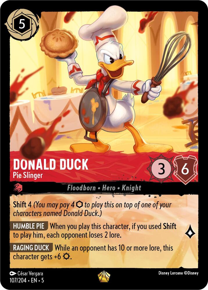 Donald Duck, Pie Slinger 107/204 (Shimmering Skies) 
