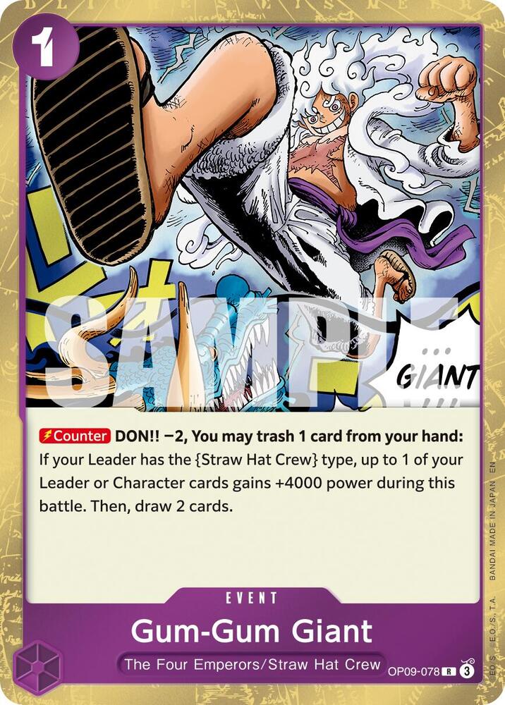 Gum-Gum Giant (Reprint) OP09-078 (Premium Booster -The Best- Vol. 2)  - Foil