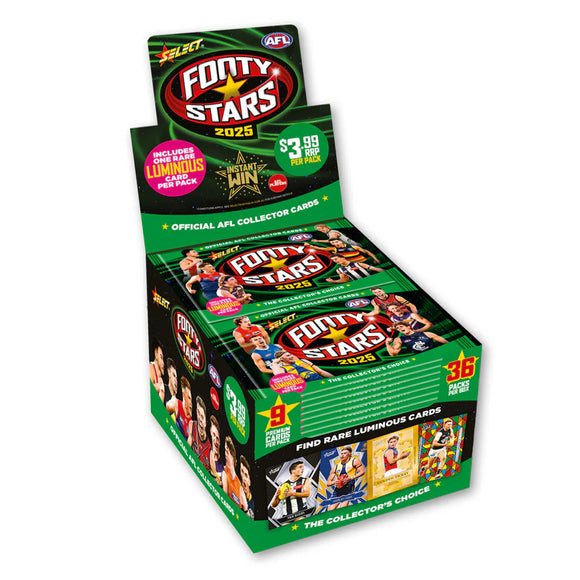 2025 AFL Footy Stars Box (36 Packets)