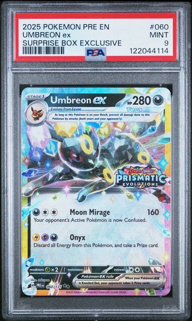 Umbreon Ex Surprise Box Promo 060/131 Prismatic Evolutions Stamp PSA 9