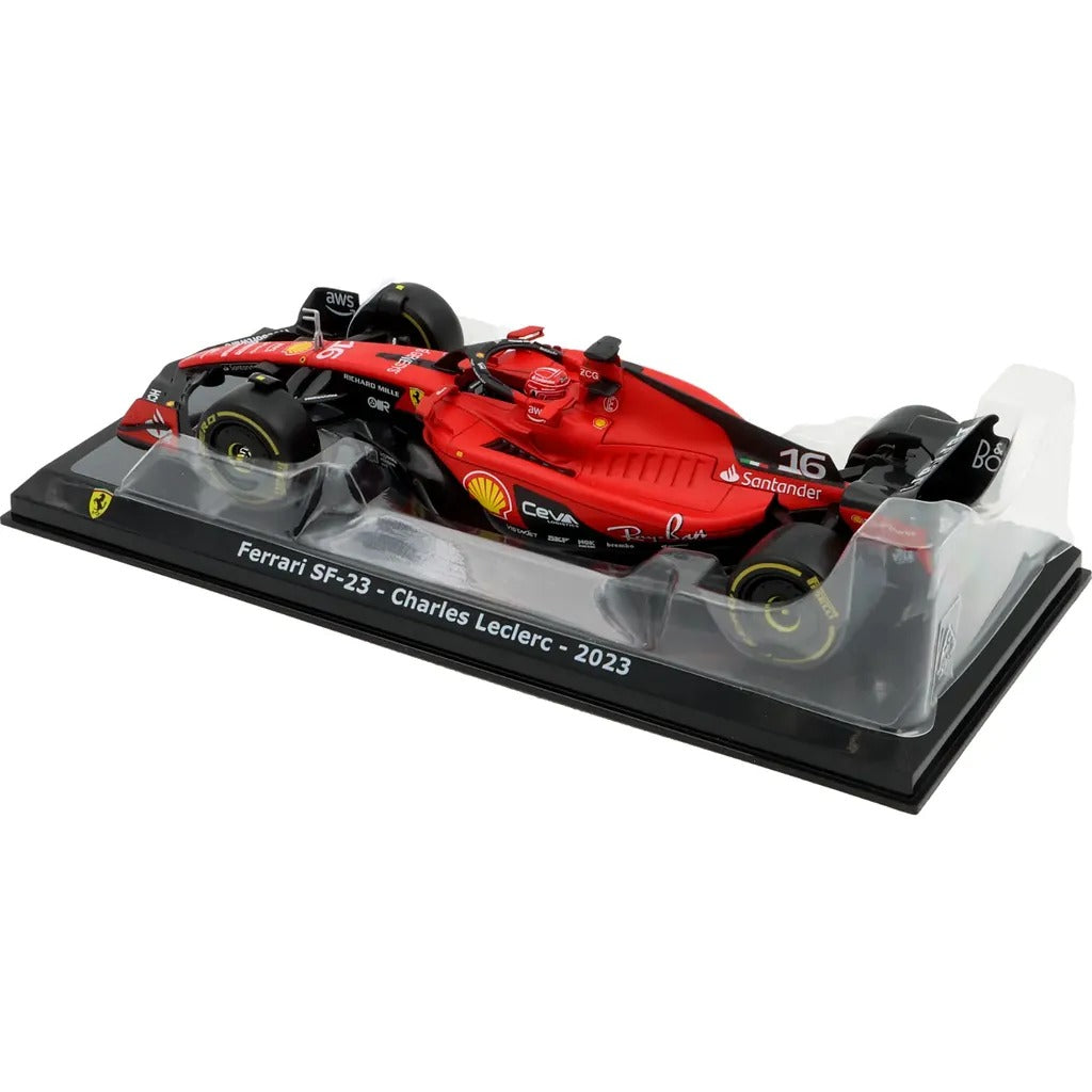Bburago Formula Racing 1:24 2023 F-1 Ferrari SF-23 #16 Leclerc in Showcase