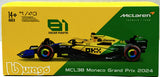 1:43 2024 McLaren F1 Senna Livery Driver #81 Piastri with Helmet